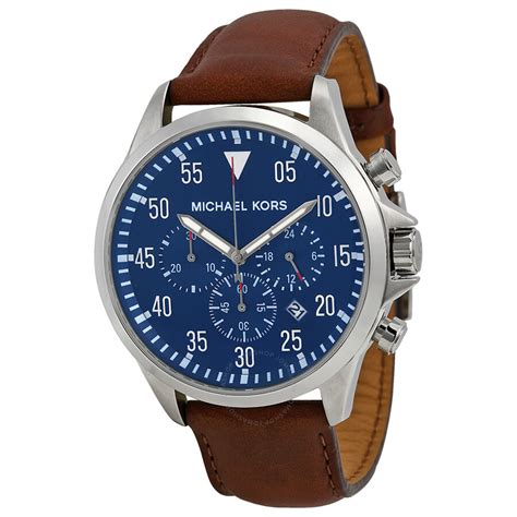 mens michael kors gage chronograph watch mk8362|Michael Kors Gage Chronograph Blue Dial Men's Watch MK8362.